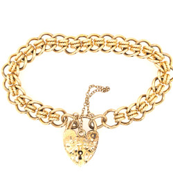 Pre Owned 9ct Bracelet With Padlock ZX197